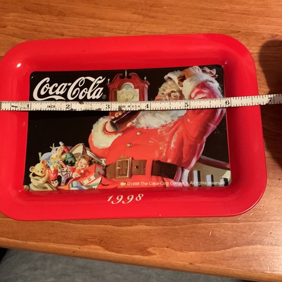 Collectible Coca Cola Santa Tin Tray Christmas Holiday - Picture 6 of 7
